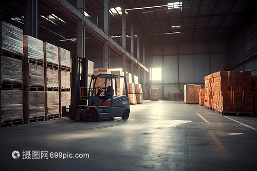 貨物運輸的叉車