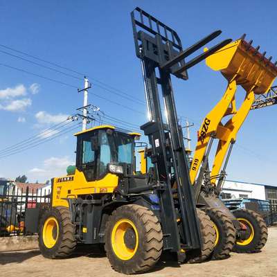 叉石頭專用高底盤叉車圖片叉木材專用四驅叉車生產廠家