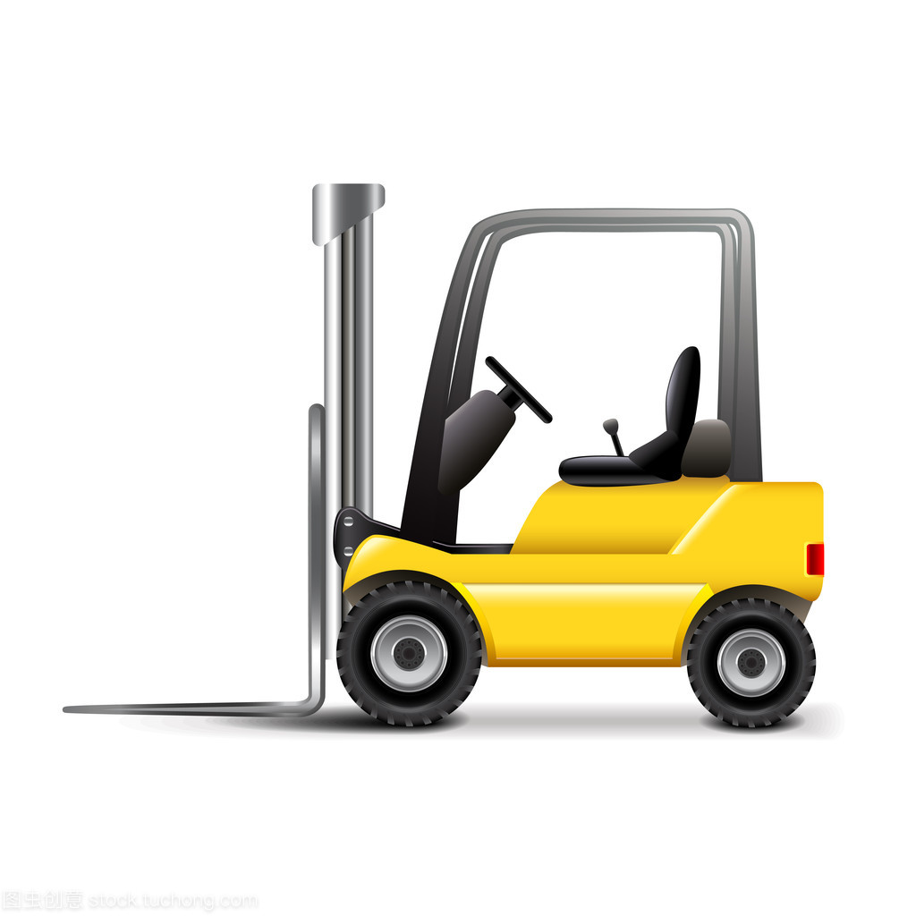 白色矢量叉車 現代物流中的視覺符號與高效工具